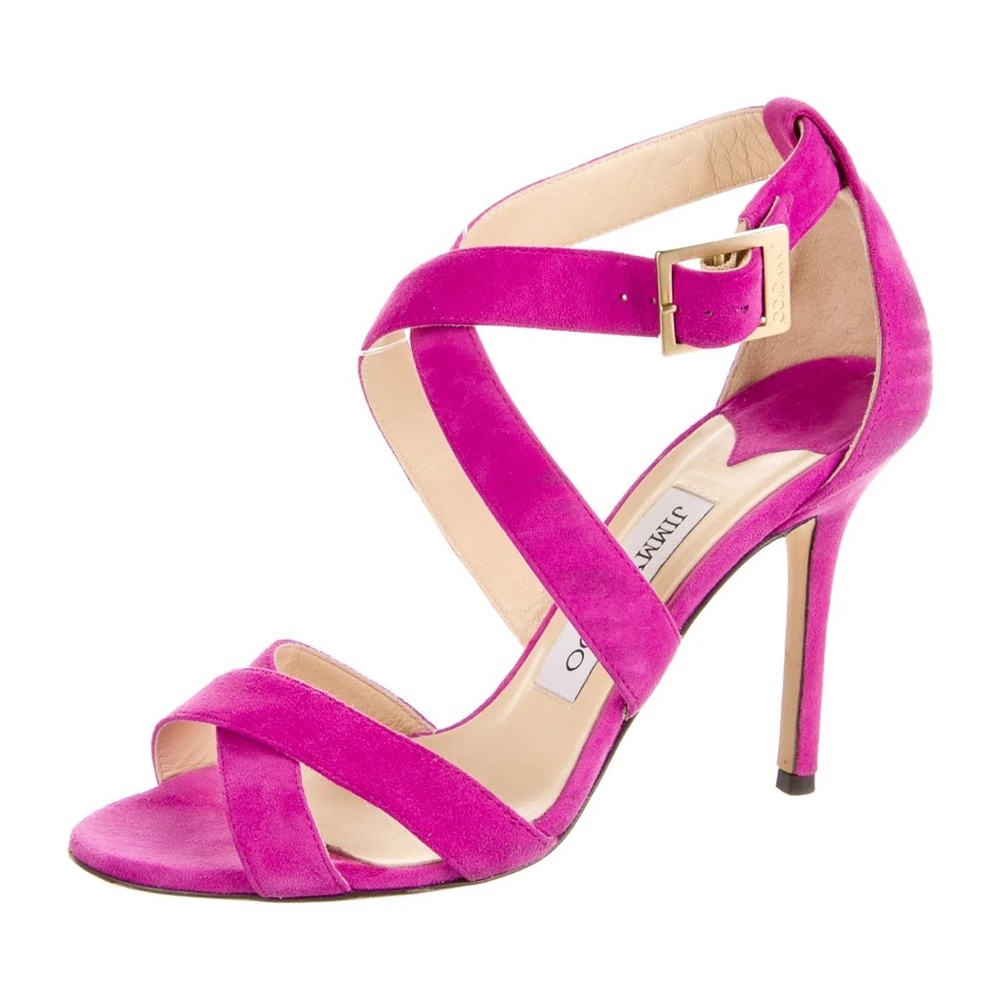 Jimmy Choo Lottie Sandals 100mm in Pink